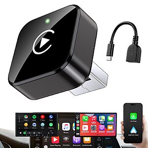 17 ac AMAZON:Wireless CarPlay Adapter 2026 Upgrade Mini Design,USB/USB-C Plug & Play Converts CarPlay to Wireless - Easy Use Fast Stable Connection Car Play for iPhone & Android
