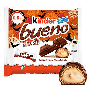 Kinder Bueno Bar,Halloween Candy,Snack Size,6.8 Oz $4.97