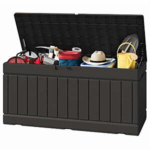 Homall 82 Gallon Outdoor Storage in Resin Deck Box $52.64