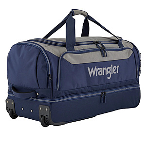 Wrangler 30" Drop-Bottom Rolling Travel Duffel,Extra-Large $27.97