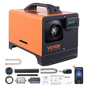 VEVOR Diesel Heater,12V All-in-one Diesel Air Heater with Remote Control and LCD Display,5L Fuel Tank Fast Heating Portable Diesel Parking Heater for RV,Truck $101.65