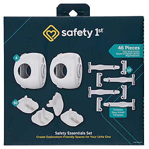 7.82 Walmart Safety 1st Safety Essentials Kit (46 pcs),White,Toddler