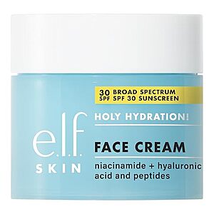 SnS,AC] $6.30* | 1.8-Oz e.l.f.SKIN Holy Hydration!SPF30 Face Cream at Amazon
