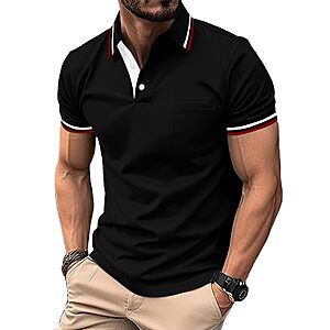 Amazon – ZITY Men's Short Sleeve Golf Polo Shirt w/ Pocket - $9.99 w/ Code