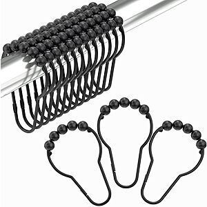12-Count Amazer Stainless Steel Shower Curtain Hooks $2.75 @ Amazon
