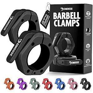 AC] $10.72* | 2-Ct 2" DMoose Olympic Barbell Clamps w/ Anti-Slip TPR Grip at Amazon