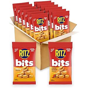 RITZ Bits Cheese and Spicy Queso,Sandwich Crackers Variety Pack,Snacks for Kids and Adults,Lunch Snacks,12-3 oz Bags~$8.47 With S&S @ Amazon