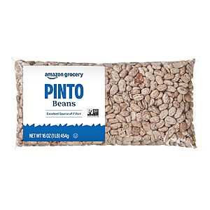 90cents or less S&S Amazon Grocery,Pinto Beans,16 Oz buy 4 save 10% extra w Prime