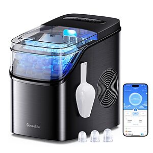 Prime Members:GoveeLife Smart Ice Maker w/ Voice Control & 3 Ice Sizes,26lbs/24Hrs (Black) $107.99 + Free Shipping