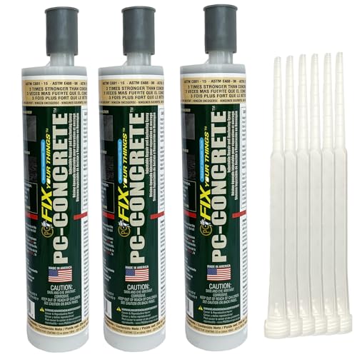 PC-Concrete Two-Part Epoxy Adh....6 oz Cartridge,Gray (3-Pack
