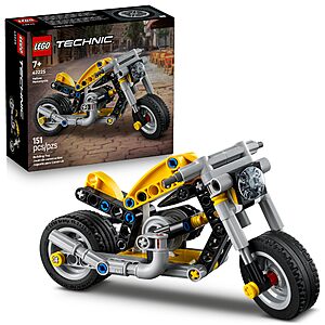 151-Piece LEGO Technic Yellow Motorcycle Toy $6.99 + Free Shipping w/ Prime or on $35