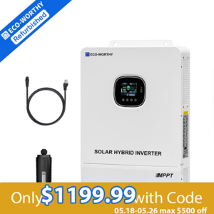 Refurbished ECO-WORTHY 10KW 48V Solar Off-Grid Inverter 120V/240V Split Phase,200A Charger UL1741 $1200 + Free Shipping