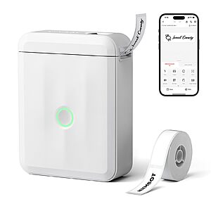 NIIMBOT D110 Upgraded Version Mini Label Maker Machine with Tape $9.99