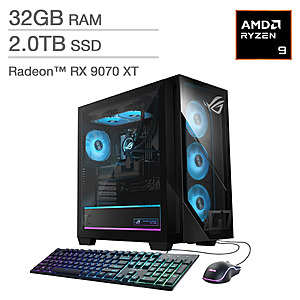 ASUS ROG GM700 58L Gaming Desktop - AMD Ryzen 9 9950X 3D - AMD Radeon 9070 XT - 32GB RAM - 2TB SSD - Windows 11 Home $2499.99