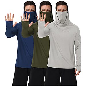 ZITY 3 Pack Hooded Fishing Shirts - $19.49 After coupon