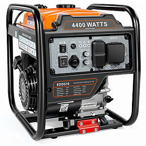 Efurden 4400W Inverter Generator Gas Powered,Portable Gas Generator for Home and Outdoor Use,Leightweight and ECO Mode - $261.55 + Free Shipping