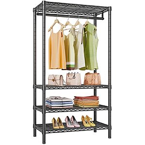VIPEK V1 Portable Garment Rack w/ 4 Shelves & Hanging Rod $45 + Free S&H