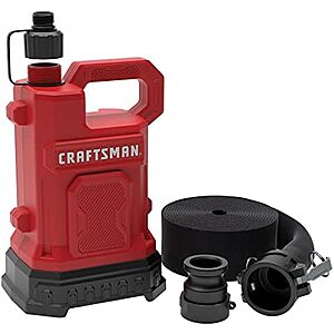 72.56 | CRAFTSMAN 1/2 HP Fiberglass Reinforced Thermoplastic,Fully Submersible Water Utility Transfer Pump at Amazon