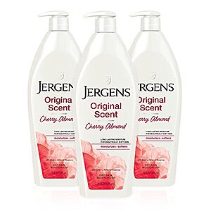 [S&S] $9.92: 3-Pack 21-Oz Jergens Original Scent Dry Skin Body Lotion, Hand and Body Moisturizer at Amazon ($3.31 each)