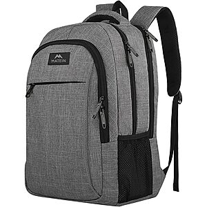 MATEIN Travel 15.6" Laptop Backpack,Grey $18.69