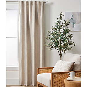 50" x 84" Better Homes & Gardens Striated Luxe Blackout Curtain Panel (Vanilla Dream) $18 + Free Shipping w/ Walmart+ or on $35