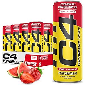 SnS,AC] $13.21* | 12-Pack 12-Ounce C4 Energy Drink (Strawberry Watermelon Ice) at Amazon