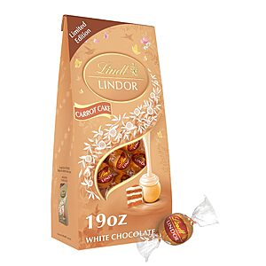 Lindt LINDOR Carrot Cake White Chocolate Candy Truffles,White Chocolate With Carrot Cake Truffle Filling,19 oz.Bag~$16.76 @ Amazon