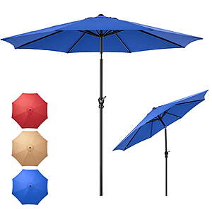 Gianna 9FT Outdoor Patio Umbrella(Khak/Blue) $22.99 + Free Shipping w/ Walmart+ or on $35