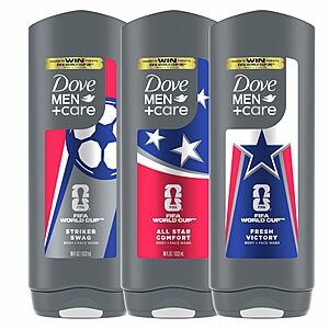 Dove Men Body & Face Wash Mixed Pack,MicroMoisture Hydration & Skin for $5.72