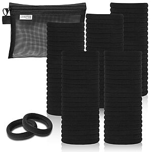 Black Hair Ties,100 Pack Nylon Elastic Bands for Women $4.99