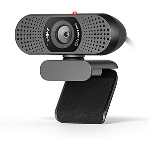 wegear Full HD 1080p Webcam w/ Built-in Dual Microphones & Privacy Cover $15