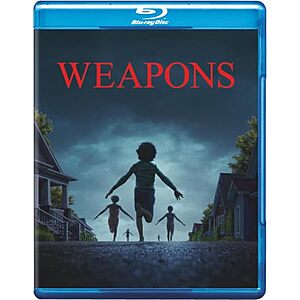 9.99 | Weapons (Blu-ray + Digital HD) & More at Amazon
