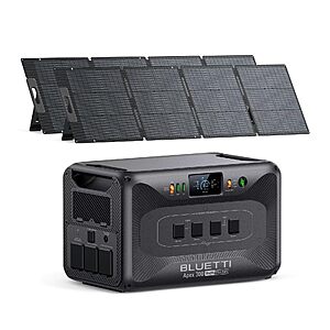 BLUETTI Apex 300 Solar Generator & 2x200W Solar Panel Included 2764.8Wh LFP | Portable Power Station with 6 3840W AC Outlets 7680W Surge $2199