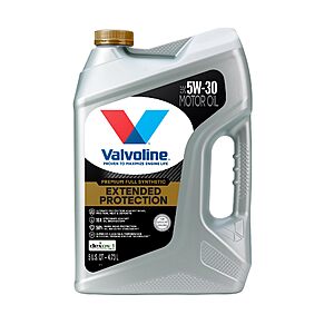 Valvoline Extended Protection Full Synthetic Motor Oil SAE 5W-30 5 QT,Case of 3 $51.58 ($49 with 15% S&S level) ($17.19 per 5qt jug) Shipped
