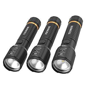 Duracell 1600 Lumen Hybrid Power LED Flashlight,3-pack $29.99 Free Shipping or $19.99 In Warehouse Costco.com