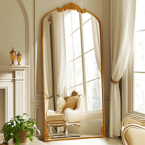 Beautypeak Full Length Wall-Mounted Mirror (74"x32",Baroque) $45.54 + Free Shipping