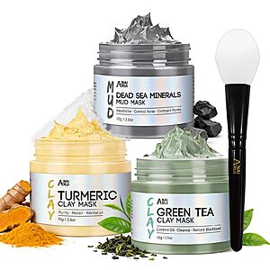 Prime] 3-Piece 2.5-Oz ANAI RUI Turmeric Clay Spa Face Mask (Orange) $7.42 + Free Shipping