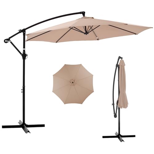 NEWBULIG 10FT Patio Umbrella,...Deck,Garden,Backyard,Khaki