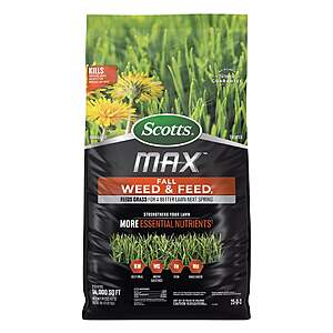 Scotts MAX Fall Weed & Feed,14,000 Sq.Ft.$59.99 free shipping Costco.com