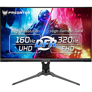 Acer Predator XB273K 27" 4K UHD IPS, 320Hz, 0.5ms, FreeSync Premium Gaming Monitor with HDR400 for $329.99