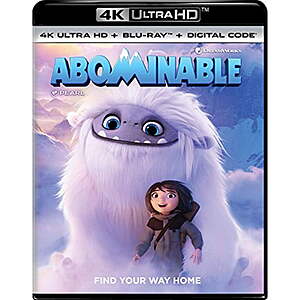 Abominable (4K Ultra HD + Blu-ray + Digital Download) [UHD] $11.14 Walmart.com