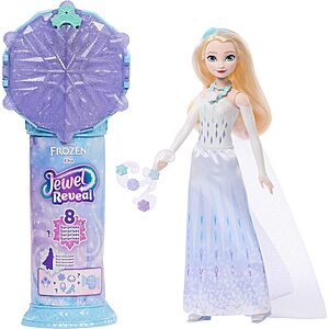 Mattel Disney Frozen Elsa Fashion Doll & Accessories with 8 Surprises,Including Snowflake Gem Box,Ring for Child & 9 Play Pieces,Inspired by Movie $16.49