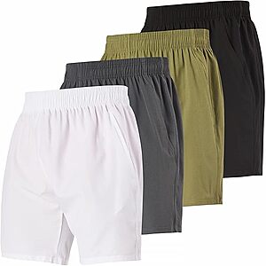 Prime Members:4-Pack Ultra Performance Men's Workout Gym Shorts (Various) from $9.75 + Free Shipping