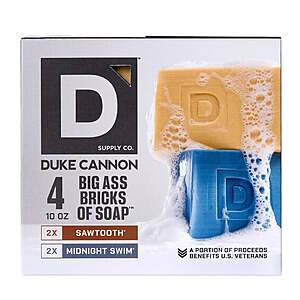 Duke Cannon Supply Co.Big Ass Brick of Soap for Men,10 oz,4-pack $17.99 Free Shipping Costco.com