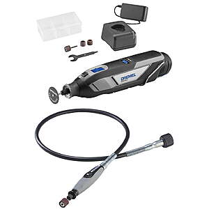 Dremel 8240-5 12V Cordless Rotary Tool Kit w/ 225-02 Flex Shaft Rotary Tool Attachment Bundle $29.99 + Free Shipping