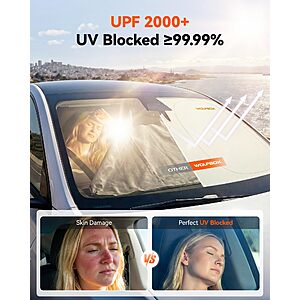 Tesla Foldable Car Windshield Sun Shade Tesla Model Y Juniper/Model 3 Highland (56'L*37''W) $17