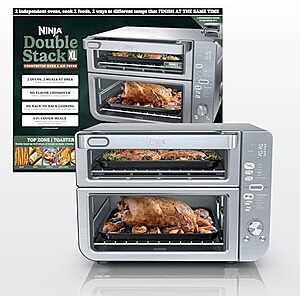 Resale,AC] $160.44 | Ninja Double Stack XL 12-in-1 Air Fryer Toaster Oven Combo (DCT601) (Used - Like New) at Amazon