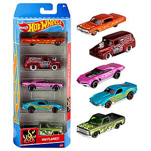 5.62 - Hot Wheels Cars,5-Pack of Die-Cast Toy Cars or Trucks in 1:64 Scale (Styles & Colors May Vary,Items May Not Be Pictured