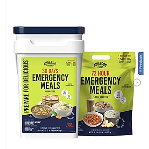 Augason Farms Deluxe 30-Day Emergency Food Supply 5-Gallon Survival Food with 72-Hour Be Ready “On-The-Go” Kit (212 Total Servings) $79.99 Free Shipping Costco.com