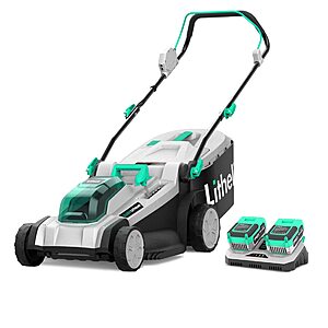 17" Litheli Cordless Brushless Motor Lawn Mower w/ 2 x 20V 4.0Ah Batteries,Bagging & Mulching $168.66 + Free Shipping